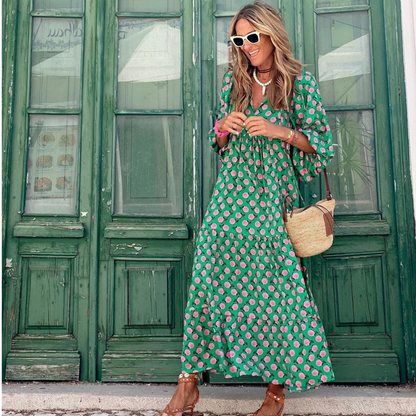 Cassandra | Women's Geometric Print High-Low Dress