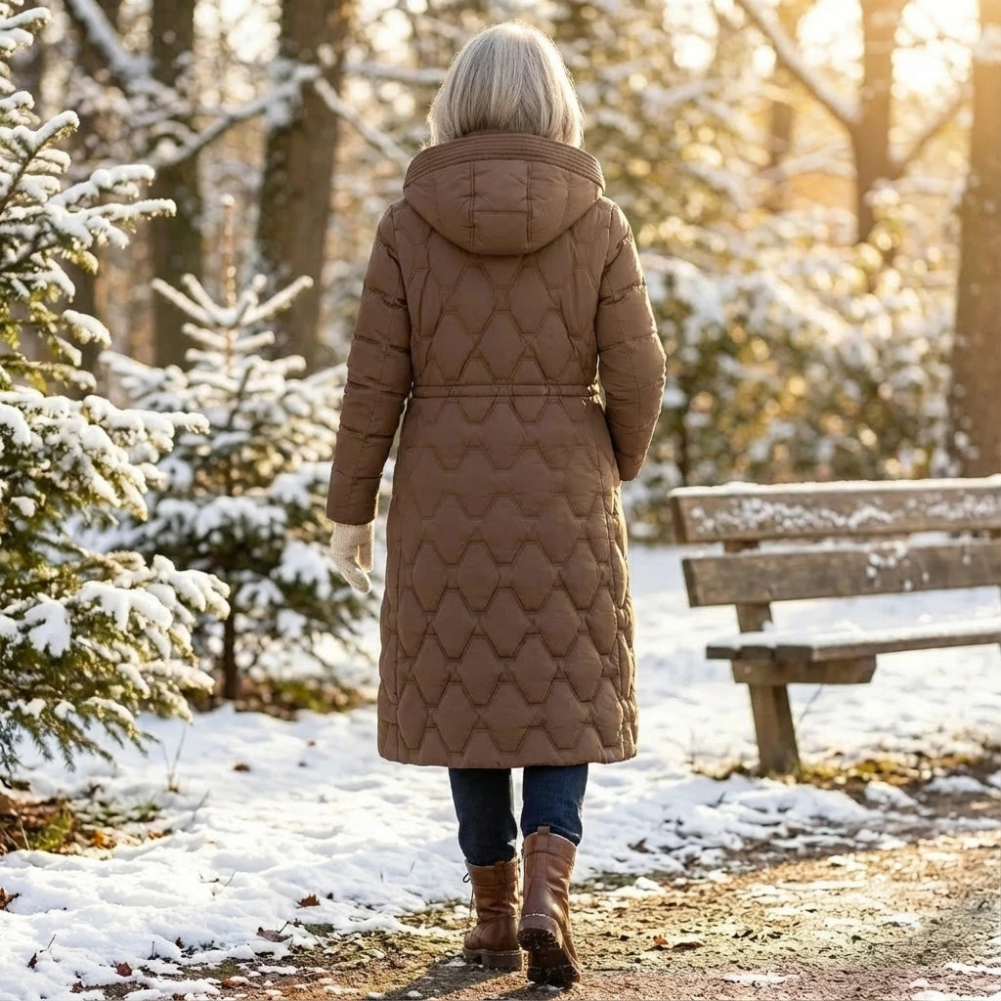 Salome | Waterproof Hooded Puffer Long Coat
