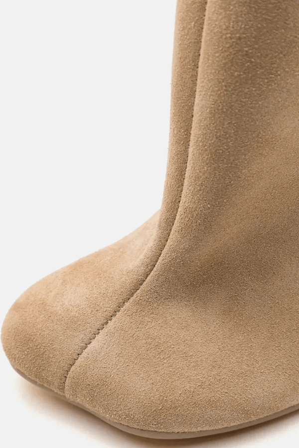 Mela | Knee-High Suede Leather Heeled Boots