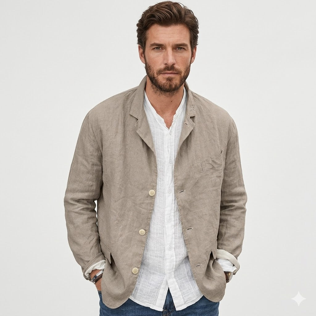 Marco Bellini | Men's Lightweight Casual Linen Blazer