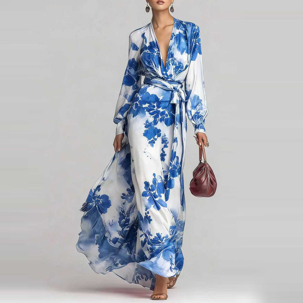 Aurora | Floral Chiffon Maxi Dress Women