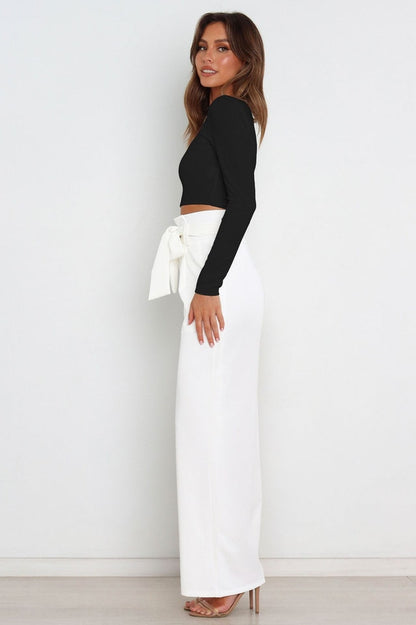 Wren | High Waist Wide Leg Linen Trousers