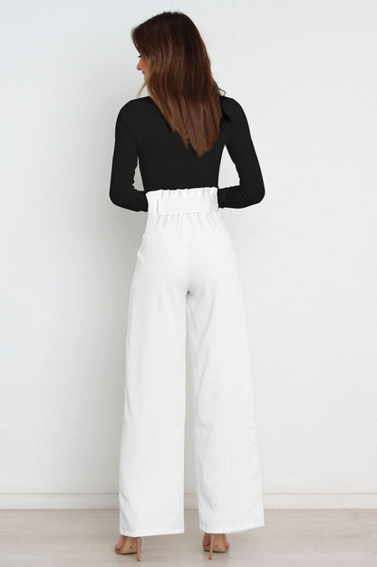 Cosima | High-Waist Wide Leg Knit Trousers