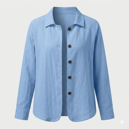 Amelie | Sky Blue Linen Jacket Women