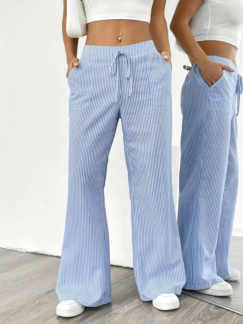 Linda | Elegant Striped Pants with Pockets in Trendy Colors