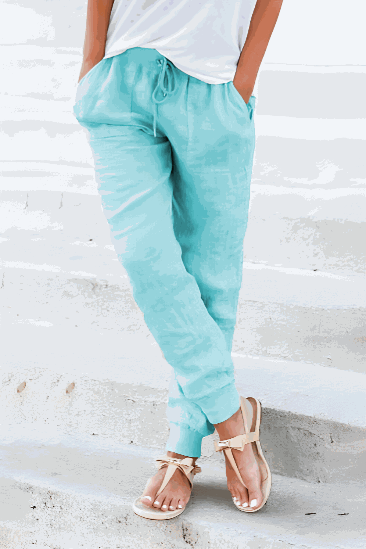 Bali | Women's Elastic Ankle Drawstring Casual Pants