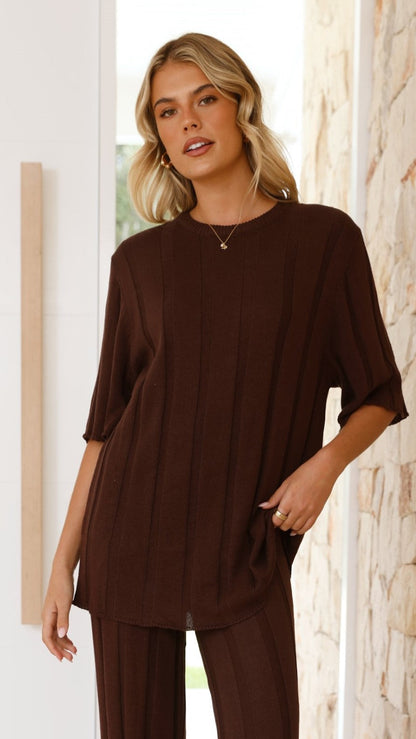 Bayu | Women's Ribbed Knit Longline Top