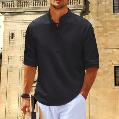 Christopher | Elegant Up Collar Shirt with Timeless Style