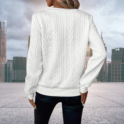 Penny | Women's Cable Knit Zip-Up Sweater