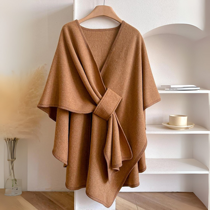 Noor | Linen Draped Shawl Wrap Cape