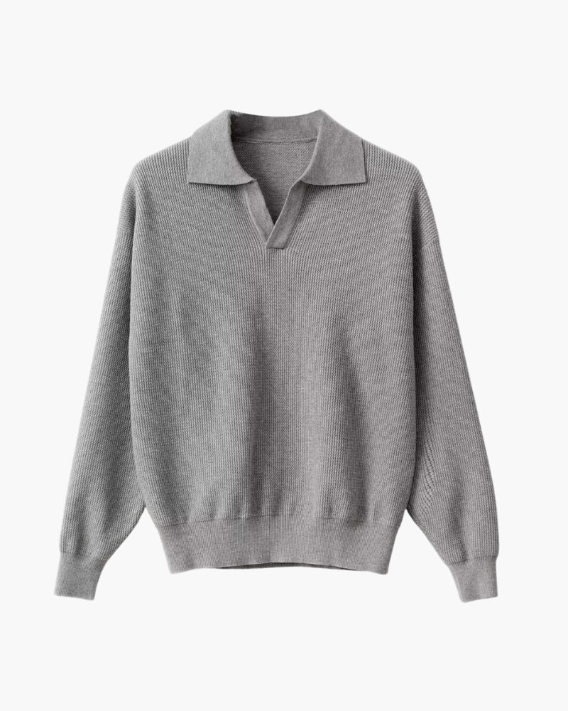 Dean | Men's Textured Knit Polo Sweater