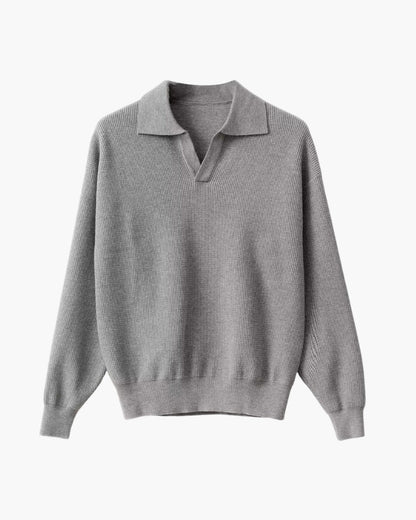 Dean | Men's Textured Knit Polo Sweater