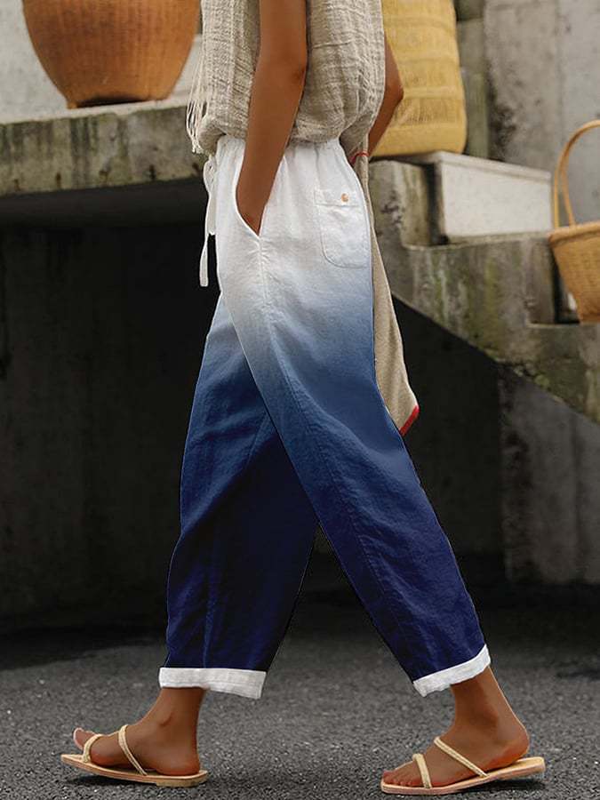 Aspen | Straight Leg Linen-Look Trousers