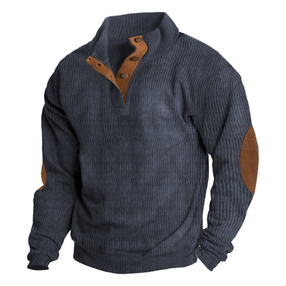 Wade | Men's Corduroy Quarter-Button Sweatshirt