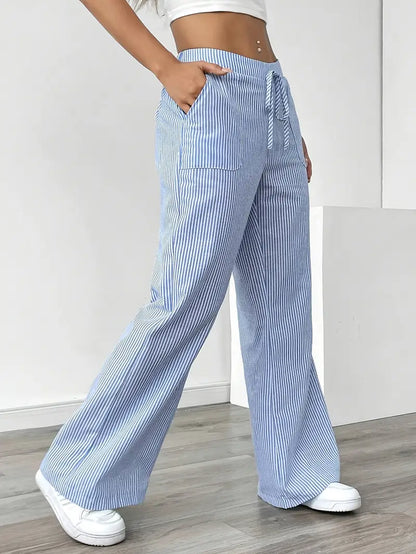 Linda | Elegant Striped Pants with Pockets in Trendy Colors