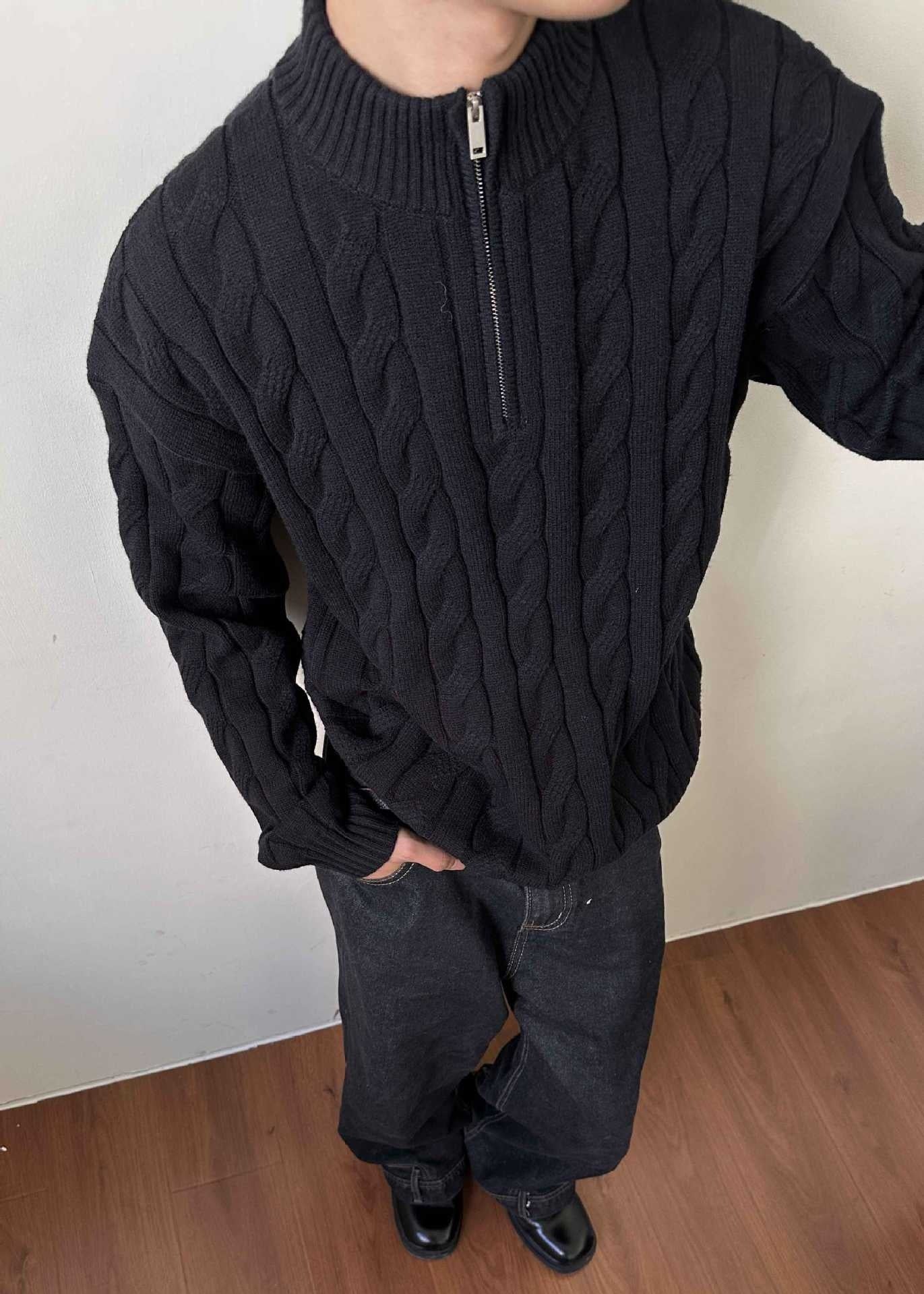 Andy | Men's Quarter-Zip Cable Knit Sweater