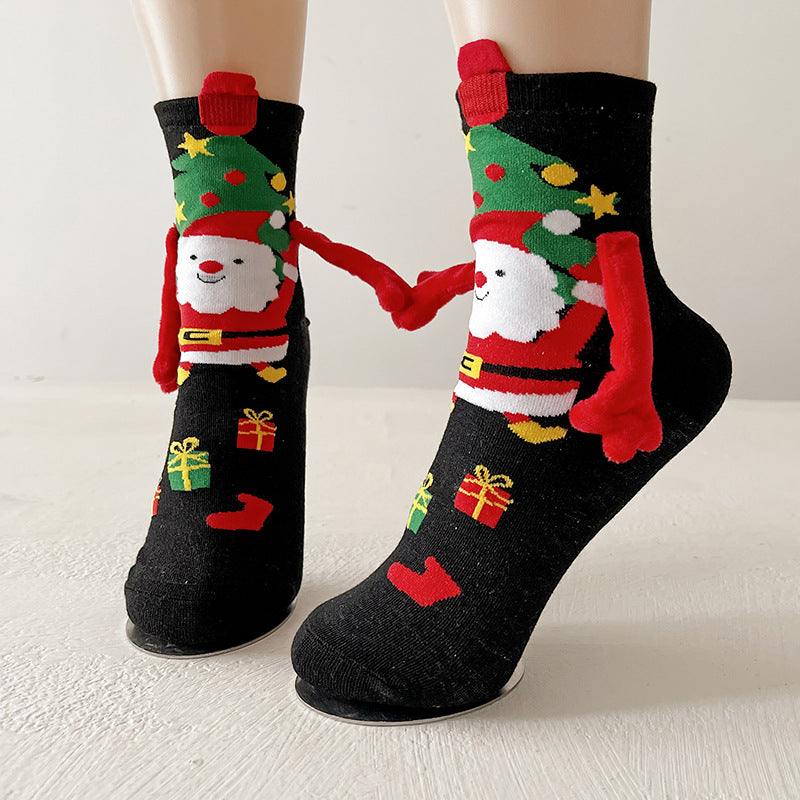 Truffle | Christmas Socks Magnetic Hands Red Heel
