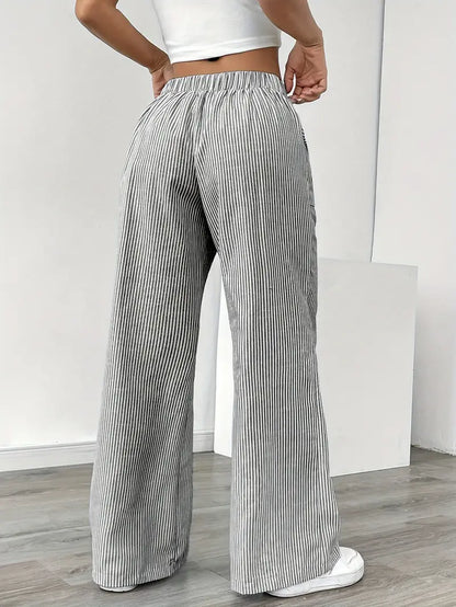 Linda | Elegant Striped Pants with Pockets in Trendy Colors
