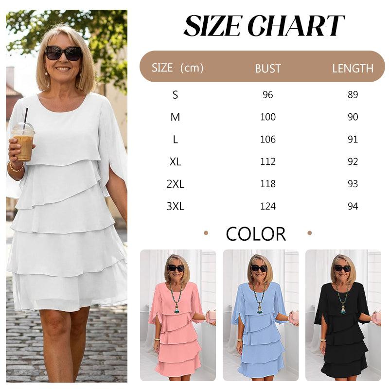 Pixie | Layered Puff Sleeve Midi Dress