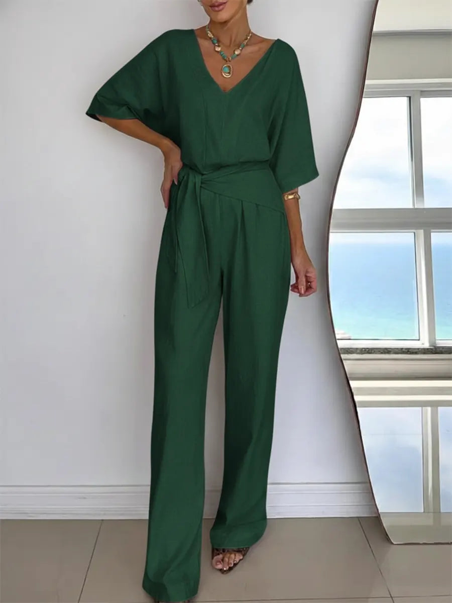 Nadia | Wide Leg Tailored Jumpsuit