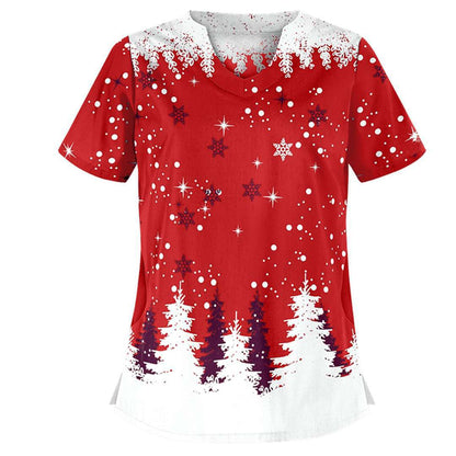 Angelica | Christmas T Shirt V Neck Print