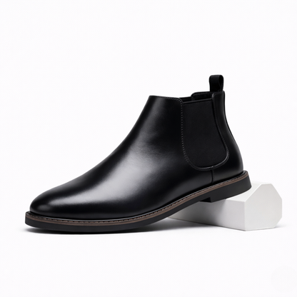 Laurence | Leather Chelsea Ankle Boots Elastic Side Panels