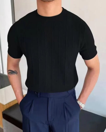 Hayes | Men's Ribbed Knit Slim Fit T-Shirt