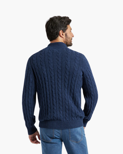 Francesco | Cable Knit Half-Zip Sweater