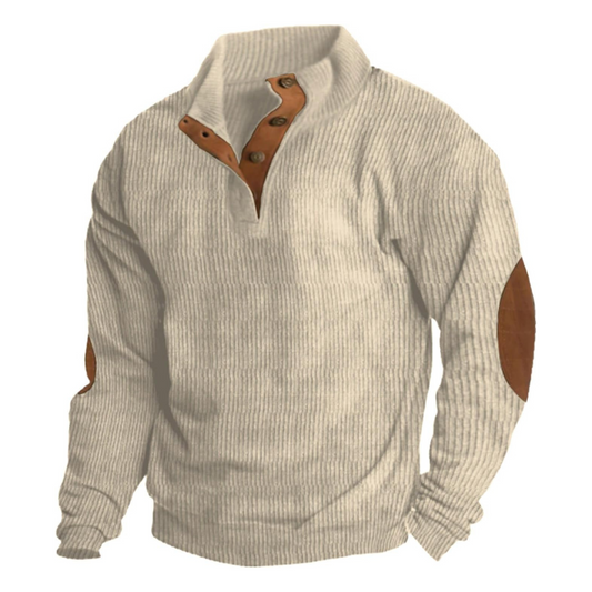 Wade | Men's Corduroy Quarter-Button Sweatshirt