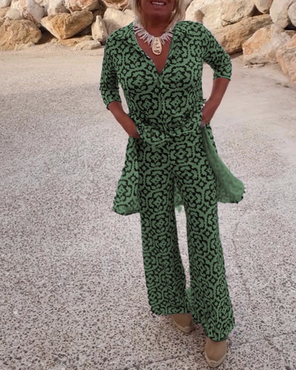 Michelle | Elegant Printed Two-Piece Set for Everyday Style