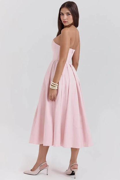 Aneri | Strapless Corset Midi Sundress