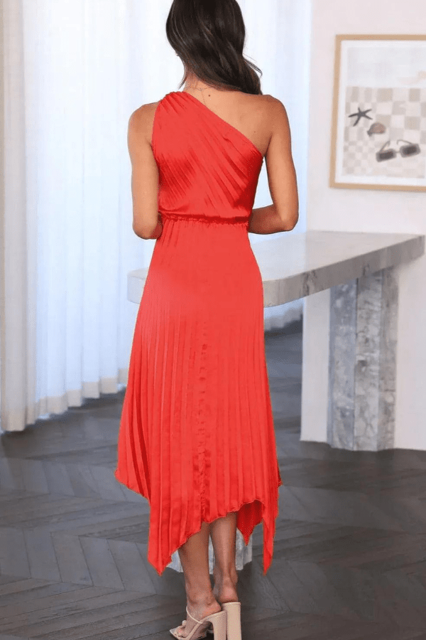 Renee | One-Shoulder Sleek Bodycon Midi Dress