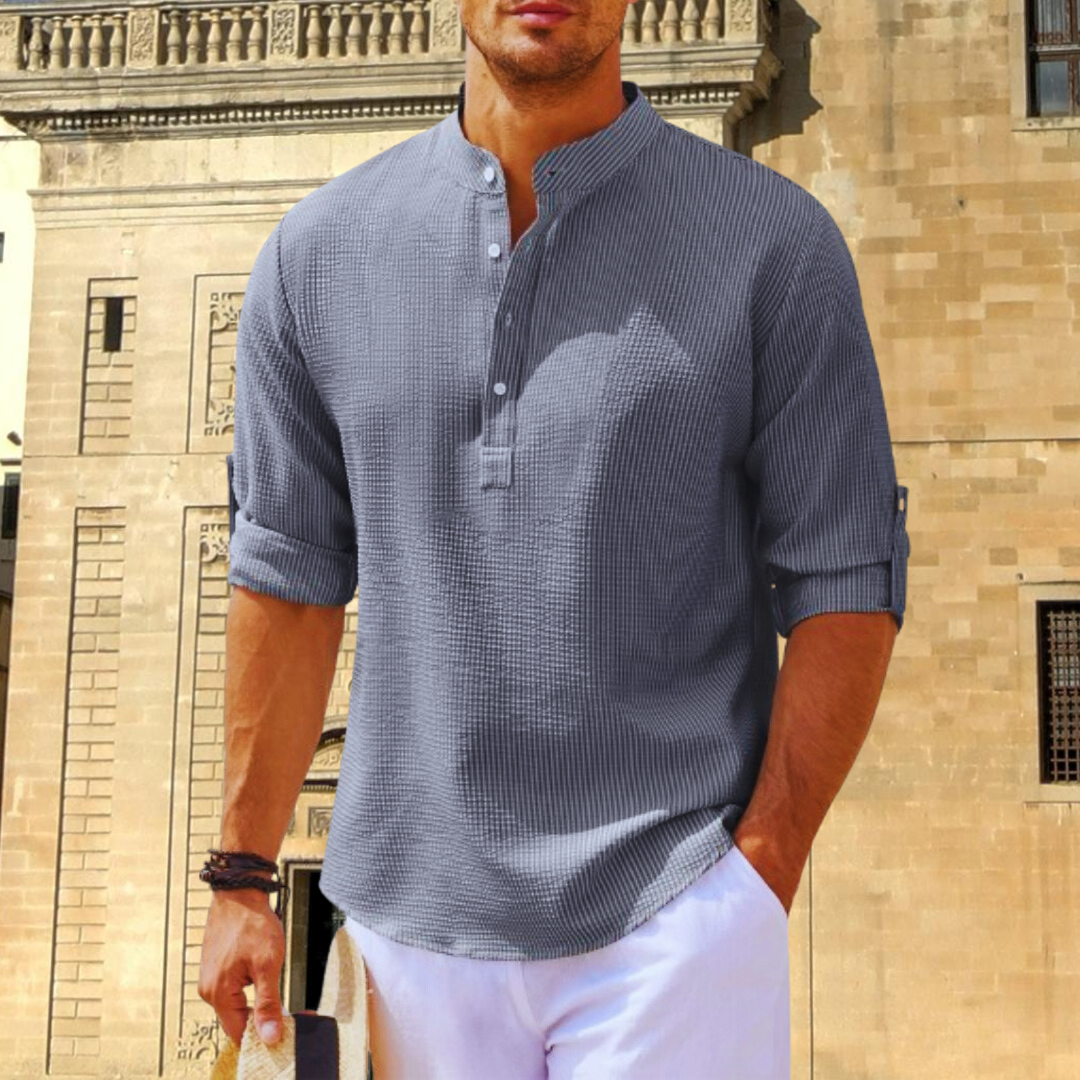 Christopher | Elegant Up Collar Shirt with Timeless Style