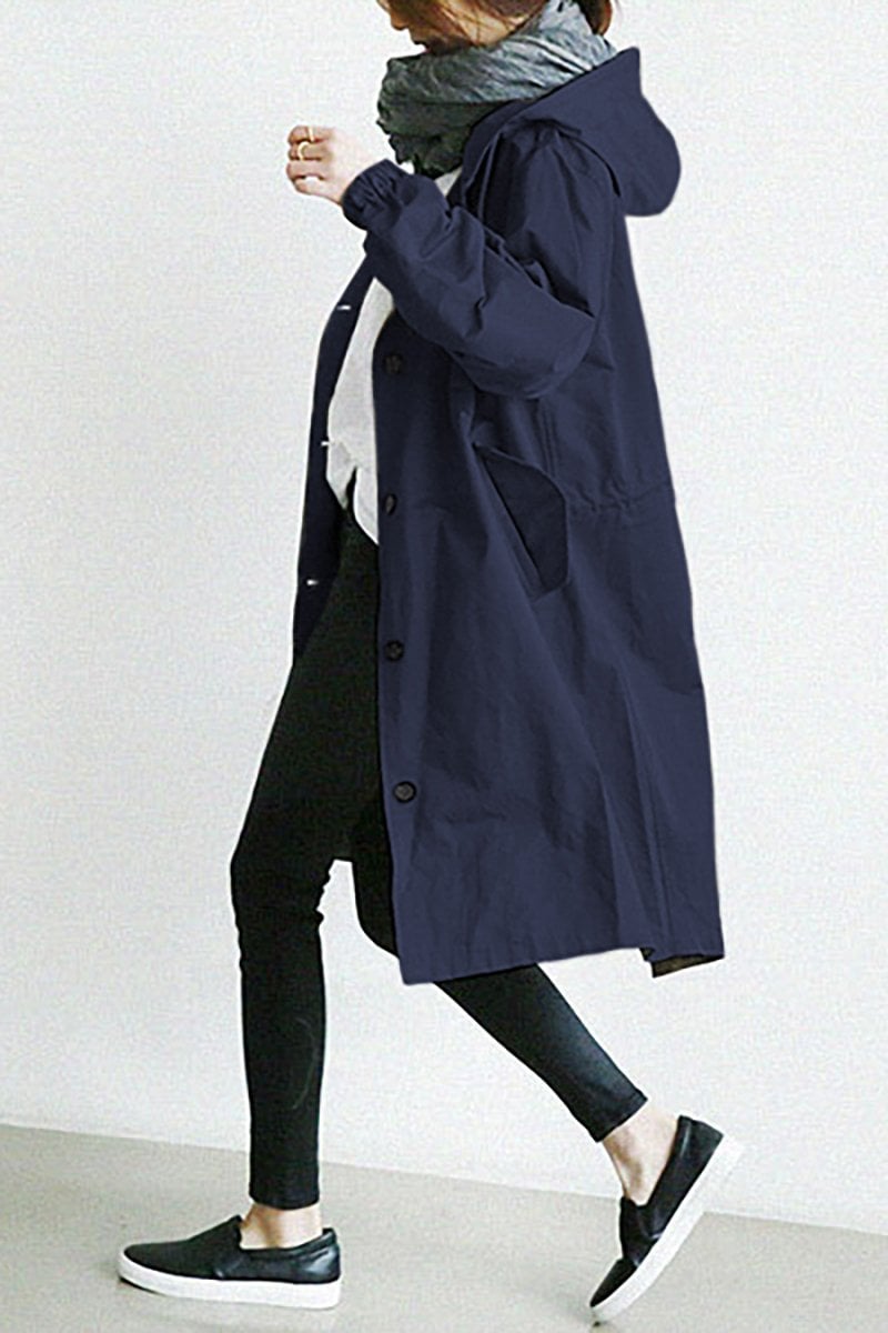 Lia | Women's Hooded Waterproof Rain Trench Coat