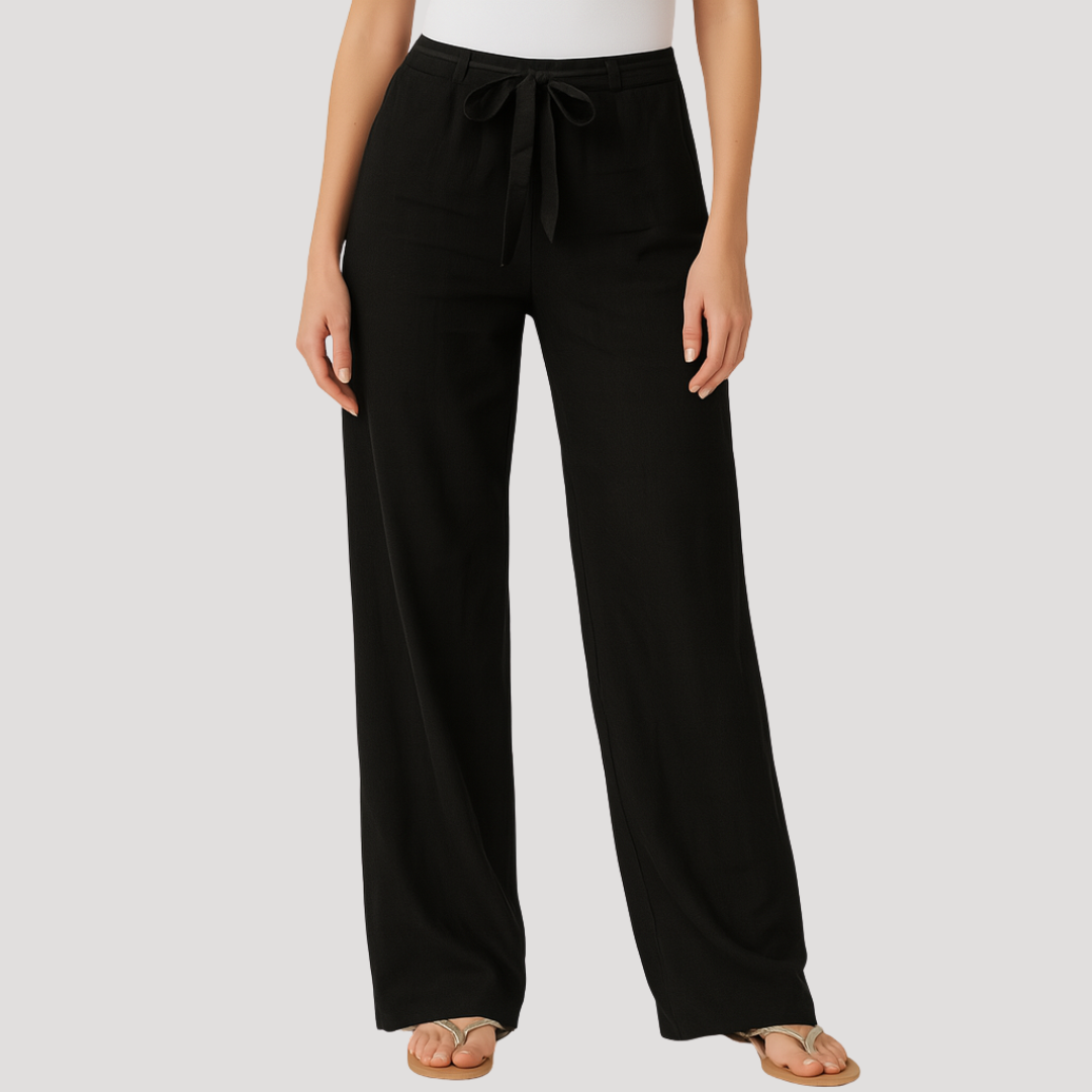 Ivy | Women's Elastic Waist Relaxed Straight-Leg Pants