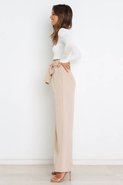 Cosima | High-Waist Wide Leg Knit Trousers