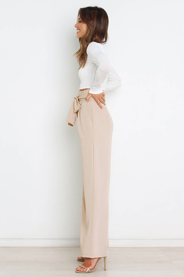 Wren | High Waist Wide Leg Linen Trousers