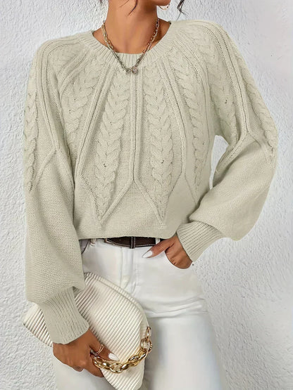 Odessa | Cable Knit Raglan Sleeve Sweater