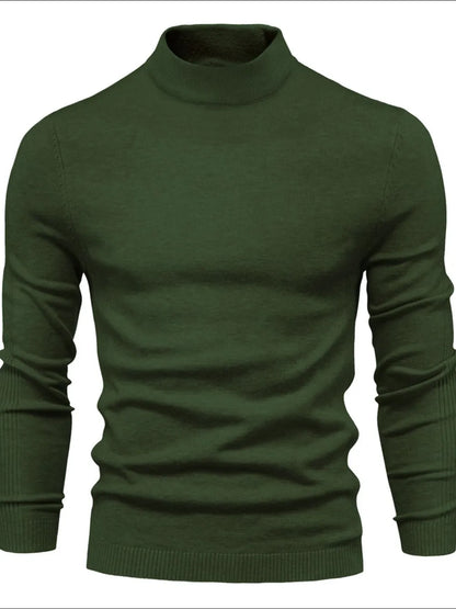 Gawain | Soft Knit Mock Neck Sweater Regular Fit