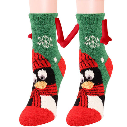 Praline | Christmas Socks Magnetic Hands Fluffy Knit