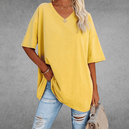 Nikita | Stylish Oversized V-Neck Shirt
