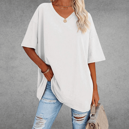 Nikita | Stylish Oversized V-Neck Shirt