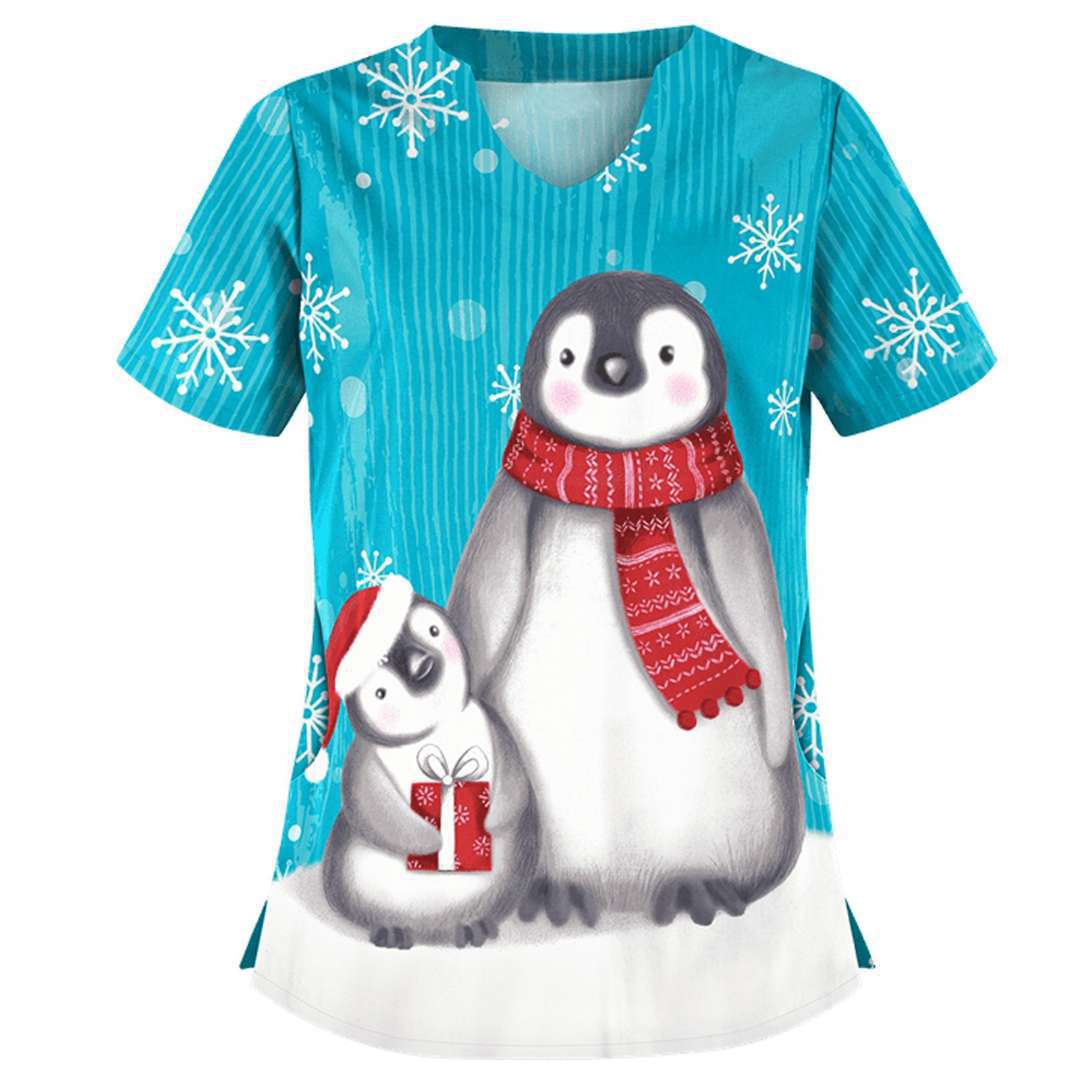 Angelica | Christmas T Shirt V Neck Print