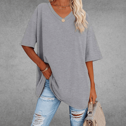 Nikita | Stylish Oversized V-Neck Shirt