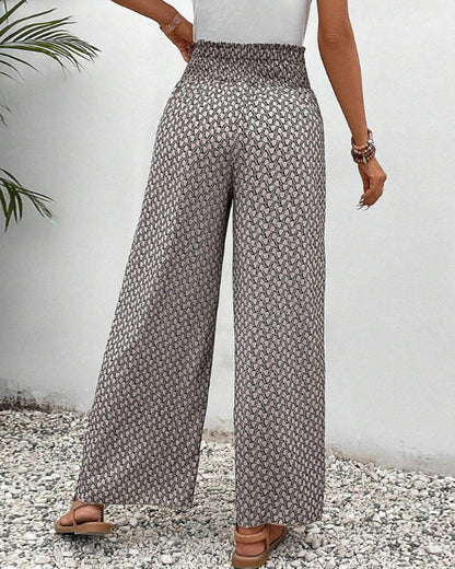 Iridessa | Lightweight Flowing Casual Wear Leg Trousers with Elastic Waist