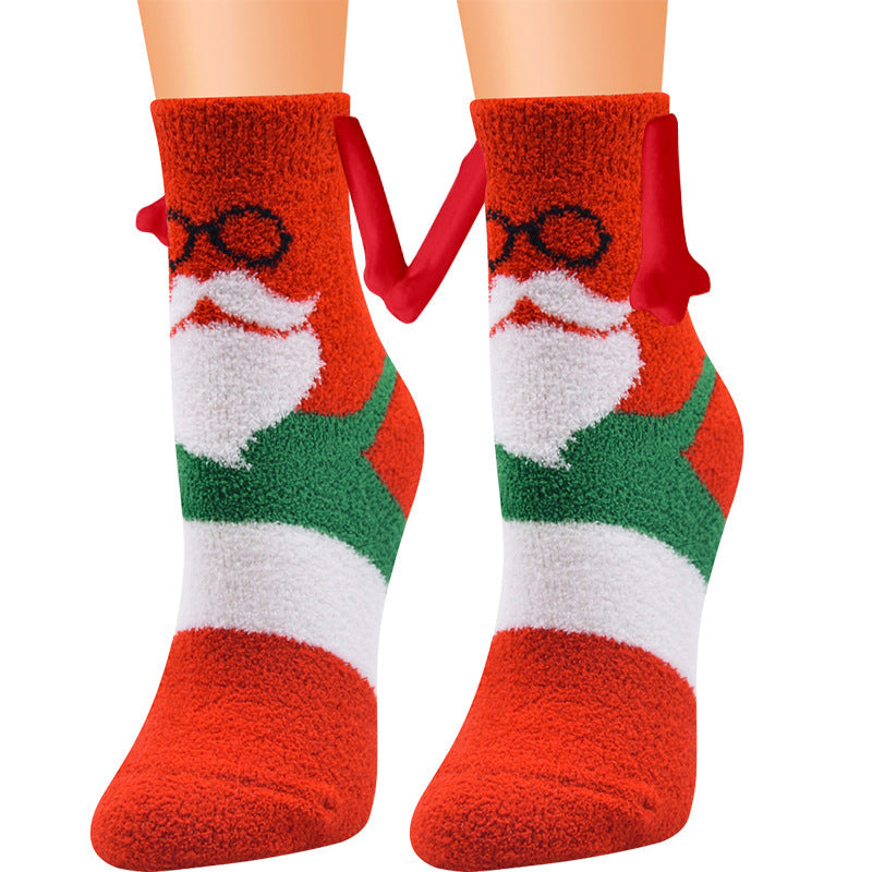 Praline | Christmas Socks Magnetic Hands Fluffy Knit