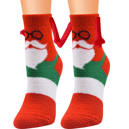 Praline | Christmas Socks Magnetic Hands Fluffy Knit