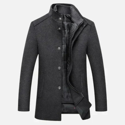 Lachlan | Stand Collar Quilted Overcoat