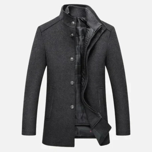 Lachlan | Stand Collar Quilted Overcoat