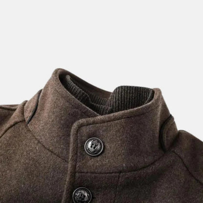 Lachlan | Stand Collar Quilted Overcoat